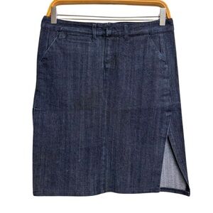 VTG Denim Double Split Pencil Skirt